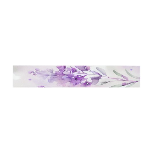 Lavendar Waterverf Soap Label Wrap rond Uitnodigingen Wikkel (Vlak)