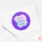 Lavende LOVE Stijlvol Ronde Sticker (Envelop)