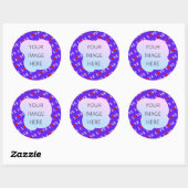 Lavende LOVE Stijlvol Ronde Sticker (Vel)