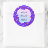 Lavende LOVE Stijlvol Ronde Sticker (Tas)