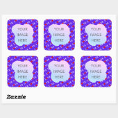 Lavende LOVE Stijlvol Vierkante Sticker (Vel)