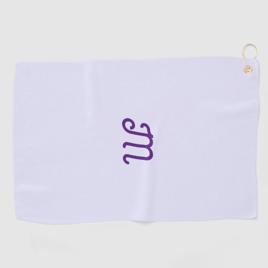 lavendekleur - uw retro monogram golfhanddoek (Horizontaal)