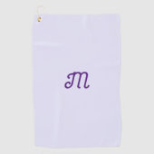 lavendekleur - uw retro monogram golfhanddoek (Voorkant)