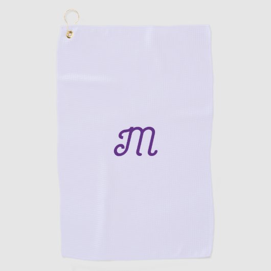 lavendekleur - uw retro monogram golfhanddoek (Voorkant)