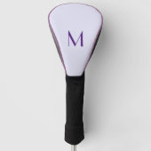 lavendekleur - voeg monogram toe golfheadcover (Voorkant)