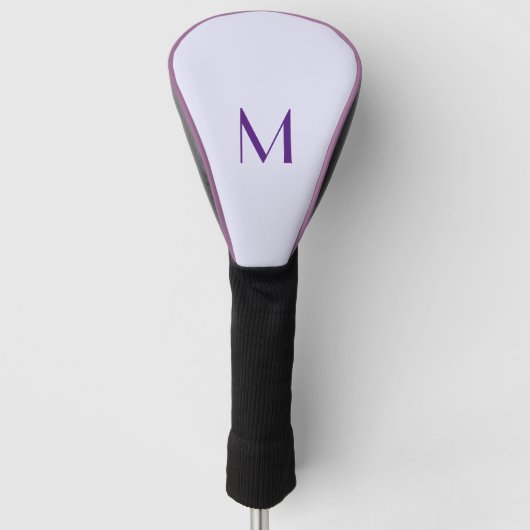lavendekleur - voeg monogram toe golfheadcover (Voorkant)