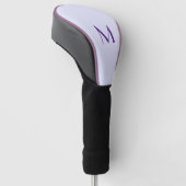 lavendekleur - voeg monogram toe golfheadcover (Schuin)