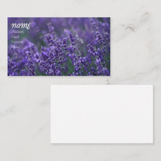 Lavendel 25 visitekaartje (Voorkant / Achterkant)