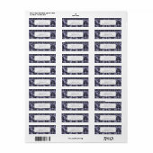 Lavendel 7 Zwart Damask Retouradres Etiket (Full Sheet)