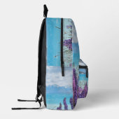 Lavendel aan de oever van het meer bedrukte rugzak (Links)