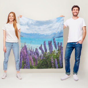 Lavendel aan de oever van het meer fleece deken