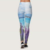 lavendel aan de oever van het meer leggings (Achterkant)