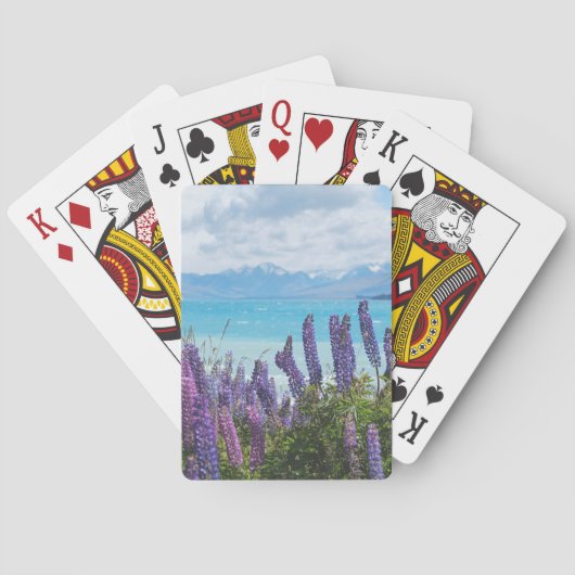 lavendel aan de oever van het meer pokerkaarten (Achterkant)