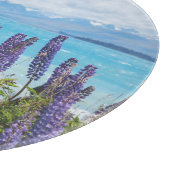 Lavendel aan de oever van het meer snijplank (Hoek)