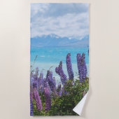 lavendel aan de oever van het meer strandlaken (Voorkant)
