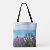 Lavendel aan de oever van het meer tote bag (Achterkant)