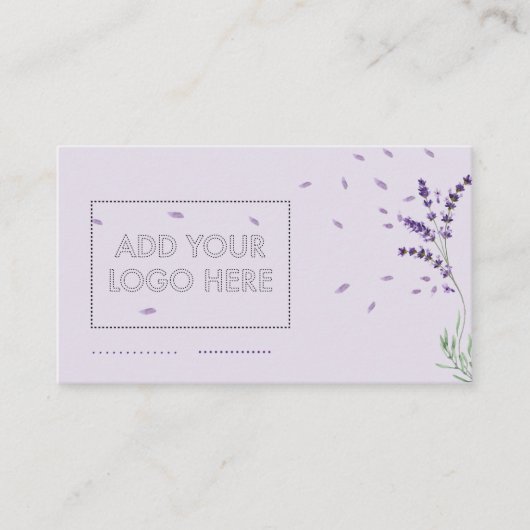 Lavendel aangepast logo visitekaartje (Voorkant)