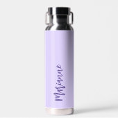 Lavendel aangepaste naam script waterfles (Voorkant)