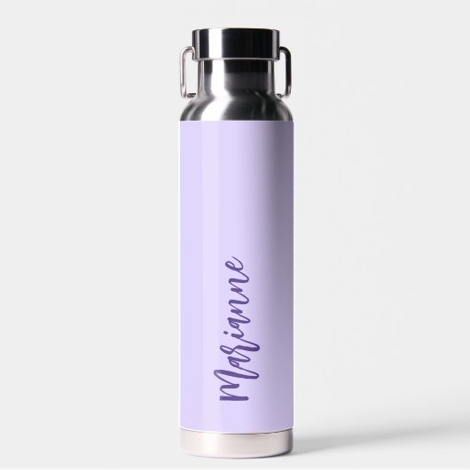Lavendel aangepaste naam script waterfles (Voorkant)