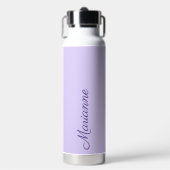 Lavendel aangepaste naam script waterfles (Voorkant)