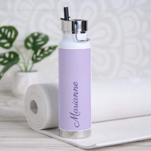 Lavendel aangepaste naam script waterfles