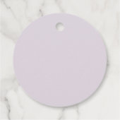 Lavendel, aanpasbare favor tag bedankjes labels (Achterkant)