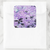 Lavendel Abstract Vierkante Sticker (Tas)