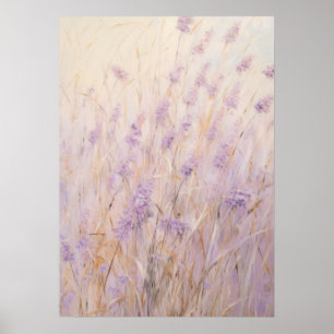 Lavendel Abstracte kunst Poster