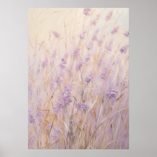 Lavendel Abstracte kunst Poster (Voorkant)
