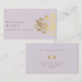 Lavendel achtergrond huidverzorging en esthetiek visitekaartje (Voorkant / Achterkant)