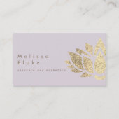 Lavendel achtergrond huidverzorging en esthetiek visitekaartje (Voorkant)