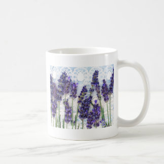 lavendel achtergrond koffiemok
