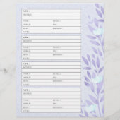  lavendel adresboek pagina (Achterkant)