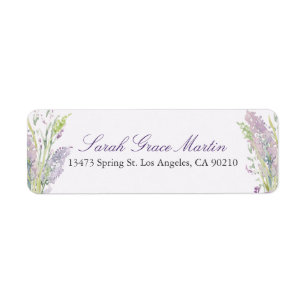 Lavendel adreslabels etiket