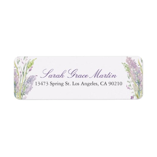 Lavendel adreslabels etiket (Voorkant)