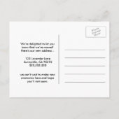 Lavendel Adreswijziging, nieuw adres Aankondigingskaart (Achterkant)