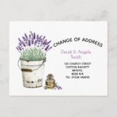 Lavendel Adreswijziging, nieuw adres Aankondigingskaart (Voorkant)