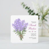 Lavendel Afscheidsfeest Vierkant Uitnodiging (Staand voorkant)