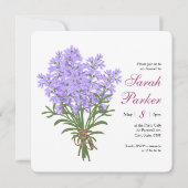 Lavendel Afscheidsfeest Vierkant Uitnodiging (Voorkant)
