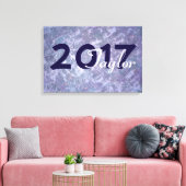 Lavendel Afstuderen | Chique Paarse Lila Splatter Canvas Afdruk (Insitu (Woonkamer))