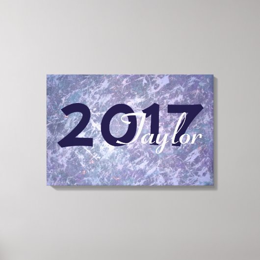 Lavendel Afstuderen | Chique Paarse Lila Splatter Canvas Afdruk (Voorkant)