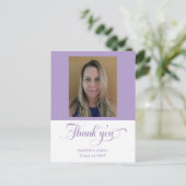 Lavendel Afstuderen Dank u Foto Briefkaart (Staand voorkant)