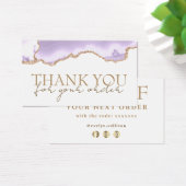 lavendel agaat bedankt kortingskaart visitekaartje (Bureau)