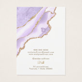 Lavendel Agaat ketting Display Card Visitekaartje (Achterkant)