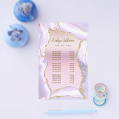 Lavendel agaat parelmoer folie prijslijst flyer (Enkel)