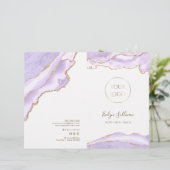 Lavendel agaat service menu brochure (Staand voorkant)