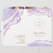 Lavendel agaat service menu brochure (Voorkant / Achterkant)