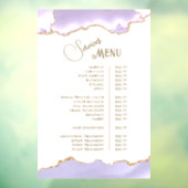 Lavendel Agate Diensten Menu Raamsticker (Vel 3)
