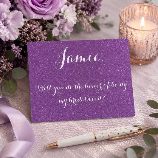 Lavendel als bruidsmeisje uitnodiging briefkaart