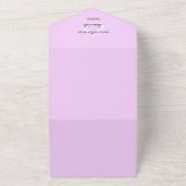Lavendel Ampersand QR Code All-in-One Uitnodiging (Buitenkant)